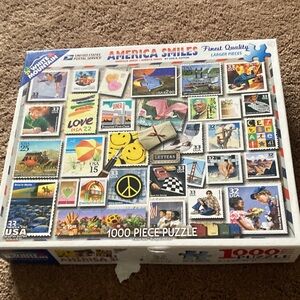 White Mountain America Smiles 1000-Piece Jigsaw Puzzle - Multicolor